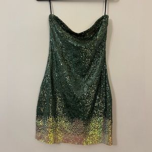 Diesel vintage  sequin dress sz s green